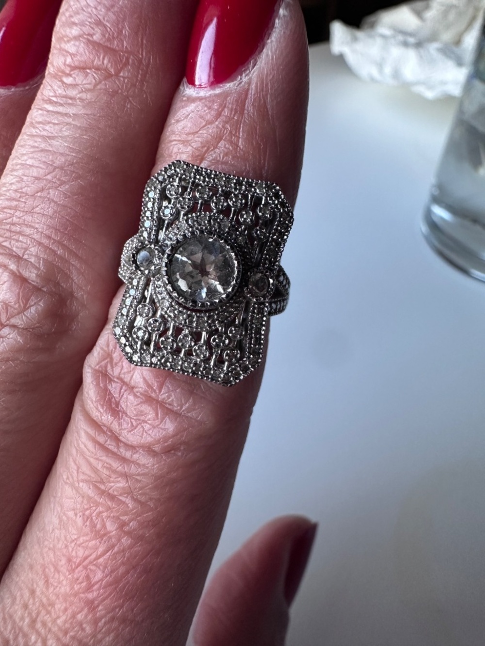 Sterling Silver QVC Vintage Design Ring - Picture 2 of 3